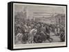 The Riots in Constantinople, the Arrival of the Hamidieh Cavalry from Armenia-William Small-Framed Stretched Canvas