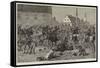 The Riots in Croatia, Hussars Dispersing Rioters at Agram-null-Framed Stretched Canvas