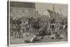 The Riots in Croatia, Hussars Dispersing Rioters at Agram-null-Stretched Canvas