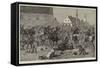 The Riots in Croatia, Hussars Dispersing Rioters at Agram-null-Framed Stretched Canvas