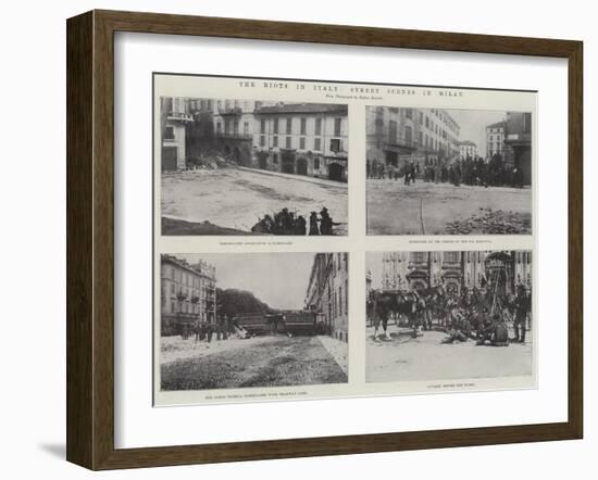 The Riots in Italy, Street Scenes in Milan-null-Framed Giclee Print