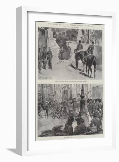 The Riots in Italy, Street Scenes in Milan-null-Framed Giclee Print