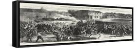 The Riots in Jamaica: Dispersing a Mob, 1865-null-Framed Stretched Canvas