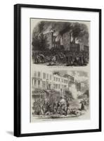 The Riots in New York-null-Framed Giclee Print