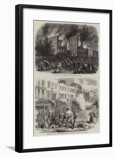 The Riots in New York-null-Framed Giclee Print