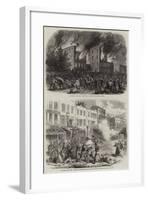 The Riots in New York-null-Framed Giclee Print