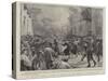 The Riots in Sicily, a Body of Rioters in the Streets of Castelvetrano-null-Stretched Canvas