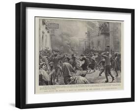 The Riots in Sicily, a Body of Rioters in the Streets of Castelvetrano-null-Framed Giclee Print