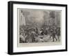 The Riots in Sicily, a Body of Rioters in the Streets of Castelvetrano-null-Framed Giclee Print