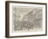 The Riots in Vienna, Hussars Chasing Mob in the Lerchenfelder-Strasse-Johann Nepomuk Schonberg-Framed Giclee Print