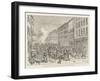 The Riots in Vienna, Hussars Chasing Mob in the Lerchenfelder-Strasse-Johann Nepomuk Schonberg-Framed Giclee Print