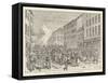The Riots in Vienna, Hussars Chasing Mob in the Lerchenfelder-Strasse-Johann Nepomuk Schonberg-Framed Stretched Canvas