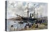 The 'Ripon' Leaving Southampton with Troops for the Crimea, 1904-null-Stretched Canvas