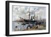 The 'Ripon' Leaving Southampton with Troops for the Crimea, 1904-null-Framed Giclee Print