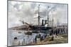 The 'Ripon' Leaving Southampton with Troops for the Crimea, 1904-null-Mounted Giclee Print