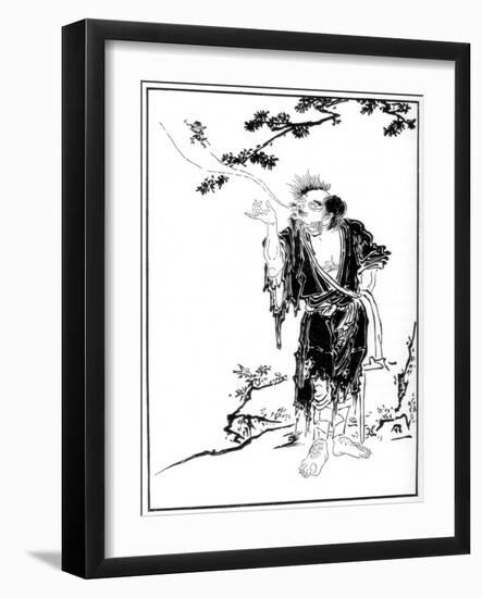 The Rishi Li Tieh-Kwai Despatching His Spirit to the Mountains of the Immortals, 17th Century-Kanô Tan'yû-Framed Giclee Print
