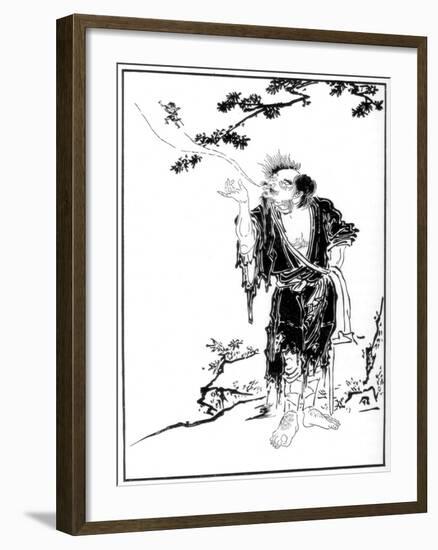 The Rishi Li Tieh-Kwai Despatching His Spirit to the Mountains of the Immortals, 17th Century-Kanô Tan'yû-Framed Giclee Print