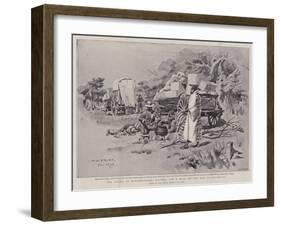 The Rising in Matabeleland, Halting for a Meal on the Way to Buluwayo-Charles Edwin Fripp-Framed Giclee Print