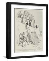 The Rising in Rhodesia, Fighting in the Granite Kopjes Near Gwelo-Charles Edwin Fripp-Framed Giclee Print