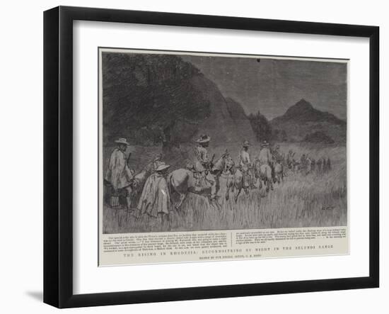 The Rising in Rhodesia, Reconnoitring by Night in the Selundi Range-Charles Edwin Fripp-Framed Giclee Print