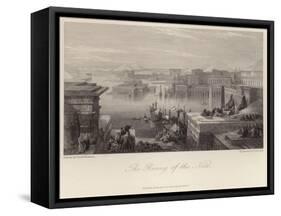 The Rising of the Nile-David Roberts-Framed Stretched Canvas