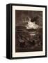 The Rising of the Waters-Gustave Dore-Framed Stretched Canvas