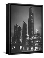 The Rising Towers of Monsanto Chemical Plant Which Makes Styrene Used in Rubber, Paint and Plastic-W^ Eugene Smith-Framed Stretched Canvas