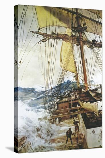 The Rising Wind-Montague Dawson-Stretched Canvas