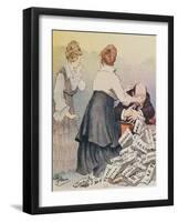 The Risks of the Civilian, from 'Le Rire', 15th April 1916-Albert Guillaume-Framed Giclee Print