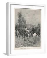 The Risorgimento the Meeting of Garibaldi with Vittorio Emanuele II King of Sardinia-Manastropa-Framed Art Print