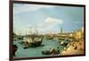 The Riva Degli Schiavoni, Looking West-Canaletto-Framed Giclee Print