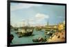 The Riva Degli Schiavoni, Looking West-Canaletto-Framed Giclee Print