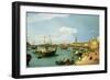 The Riva Degli Schiavoni, Looking West-Canaletto-Framed Giclee Print