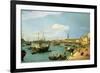 The Riva Degli Schiavoni, Looking West-Canaletto-Framed Giclee Print