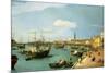 The Riva Degli Schiavoni, Looking West-Canaletto-Mounted Giclee Print