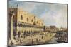 The Riva Degli Schiavoni, Venice-Canaletto-Mounted Giclee Print