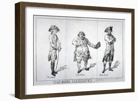 The Rival Candidates, 1784-Isaac Cruikshank-Framed Giclee Print