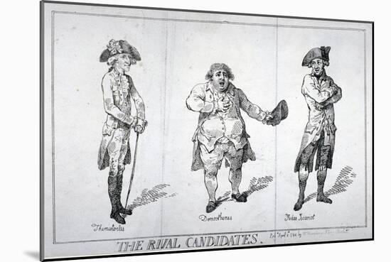 The Rival Candidates, 1784-Isaac Cruikshank-Mounted Giclee Print