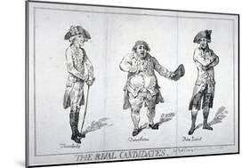 The Rival Candidates, 1784-Isaac Cruikshank-Mounted Giclee Print