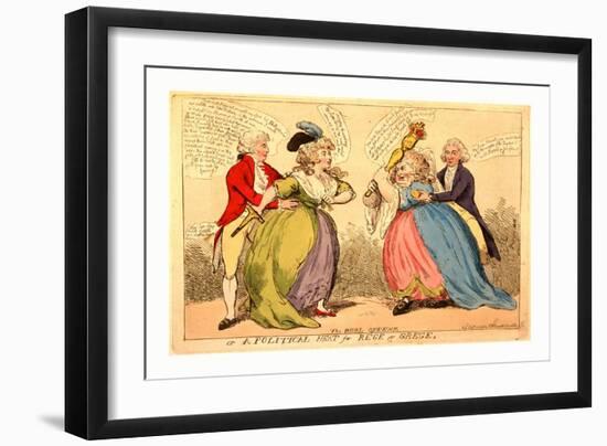 The Rival Queens or a Political Heat for Rege and Grege-null-Framed Giclee Print