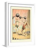 The Rival Strong Men-Tom Merry-Framed Art Print