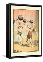 The Rival Strong Men-Tom Merry-Framed Stretched Canvas