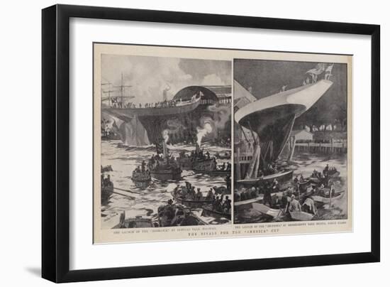 The Rivals for the America Cup-Charles Edward Dixon-Framed Giclee Print