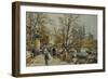 The Rive Gauche, Paris, with Notre Dame Beyond-Eugene Galien-Laloue-Framed Giclee Print