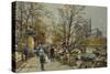 The Rive Gauche, Paris, with Notre Dame Beyond-Eugene Galien-Laloue-Stretched Canvas