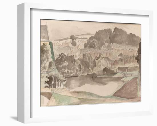 The River at Bures, Suffolk, C.1935-John Northcote Nash-Framed Giclee Print