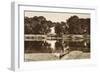 The River at the Isleworth Ferry Looking Towards the Green Glades of Kew Gardens-English Photographer-Framed Giclee Print