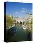 The River Avon and Pulteney Bridge, Bath, Avon, England, UK-Chris Nicholson-Stretched Canvas