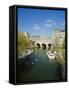 The River Avon and Pulteney Bridge, Bath, Avon, England, UK-Chris Nicholson-Framed Stretched Canvas