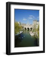 The River Avon and Pulteney Bridge, Bath, Avon, England, UK-Chris Nicholson-Framed Premium Photographic Print